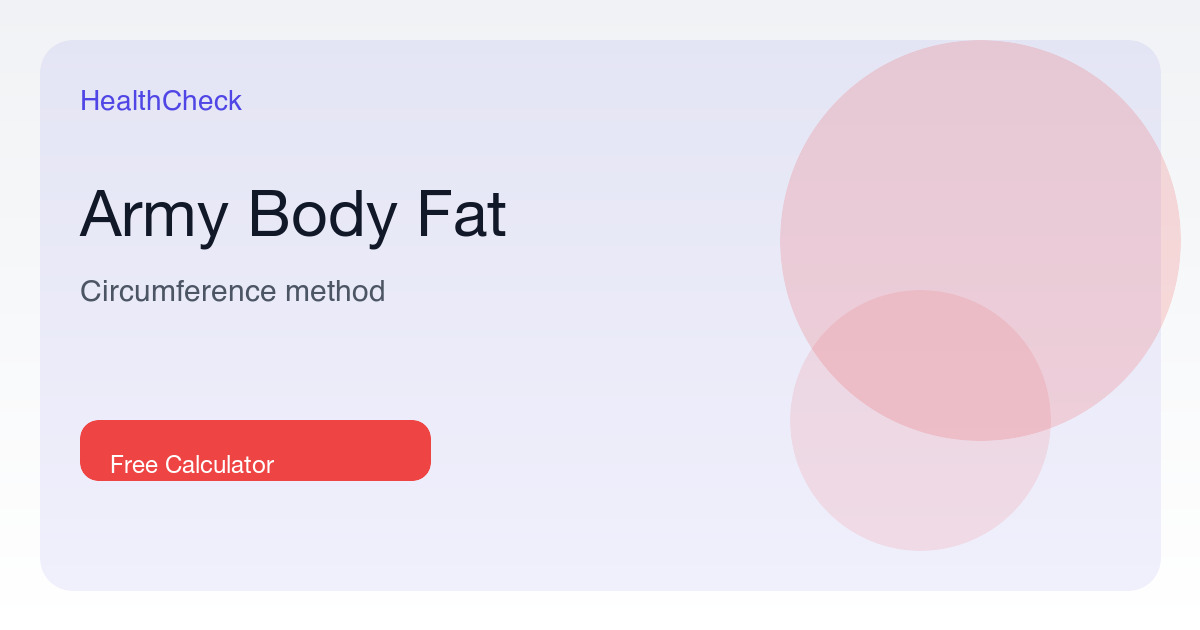 Army Body Fat Calculator