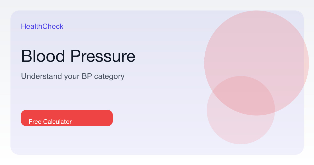 Blood Pressure Calculator