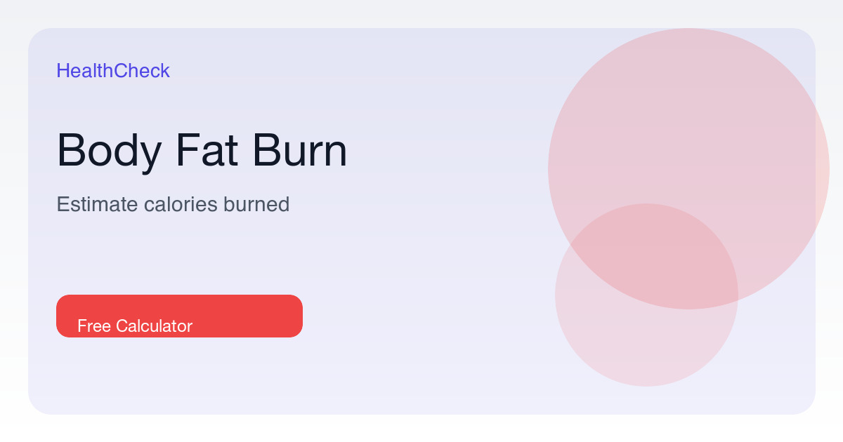 Body Fat Burn Calculator