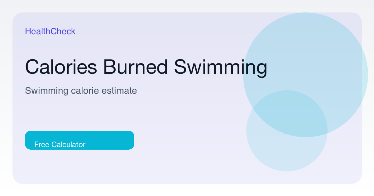 Calories Burned Swimming Calculator