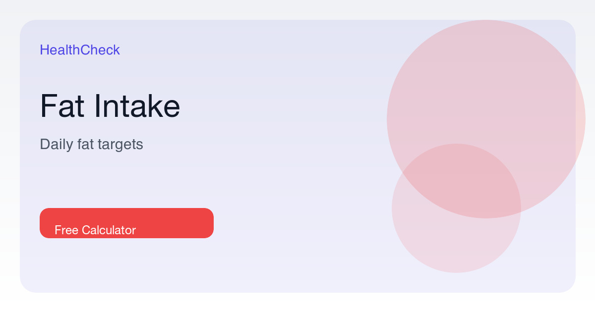 Fat Intake Calculator