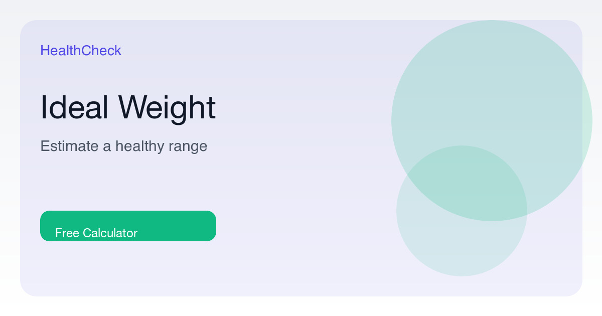 Ideal Weight Calculator