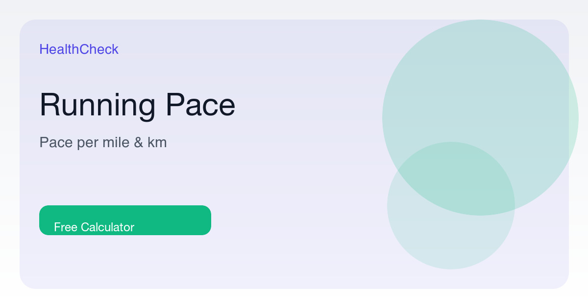 Running Pace Calculator