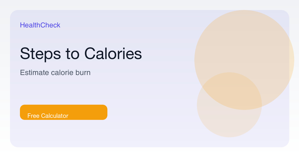 Steps to Calories Calculator